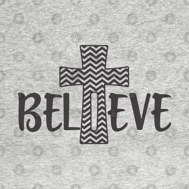 I Believe Christian Cross for Christian Believers by ChristianLifeApparel